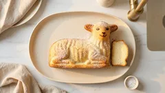 Baranek wielkanocny z jogurtem i budyniem – wilgotny, jasny i łatwo wychodzi z formy