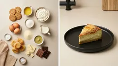 Sernik dubajski z pistacją i kataifi – kremowy, z chrupiącą warstwą i polewą